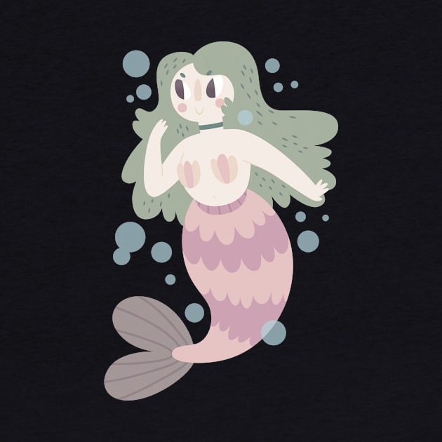 Sneaky Mermaid by clairestamper
